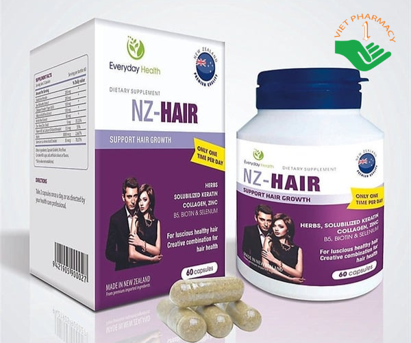 Viên uống NZ-Hair - Giúp tóc mọc nhanh trở lại bóng đẹp và chắc khỏe